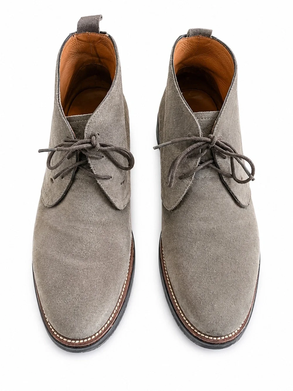 Massimo Dutti Gray Suede Chukka Desert Boots Men’s EU 42 US 9 Made in Portugal